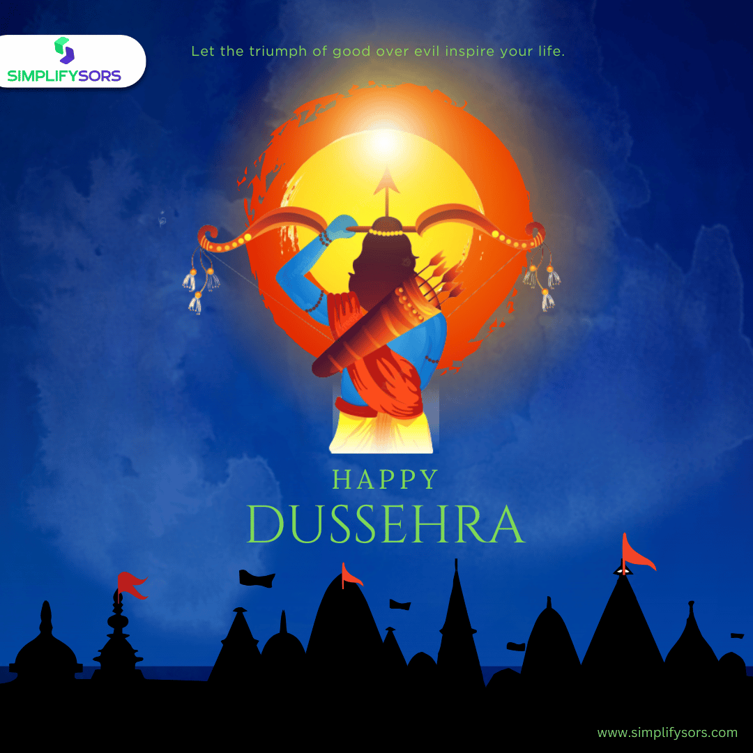 Simplifysors_'s tweet photo. This Dussera, let's celebrate the triumph of informed decisions. Just as Lord Rama's victory was a result of his wisdom, your financial success depends on making informed investment choices. 
#Dussera #FinancialLiteracy #Growth #Simplifysors #mutualfunds #SIP https://t.co/NDzxsoO206