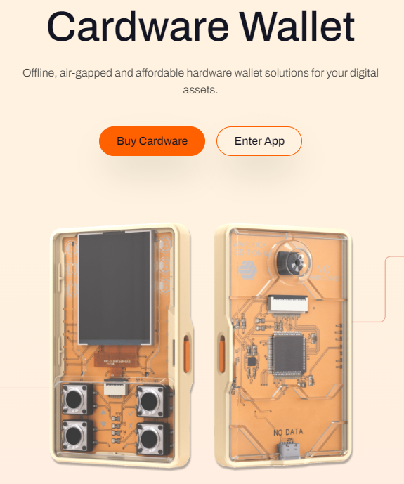Eli5defi's tweet photo. This @cardwarewallet design is sick. 🔥 https://t.co/T2cTBiT8gF
