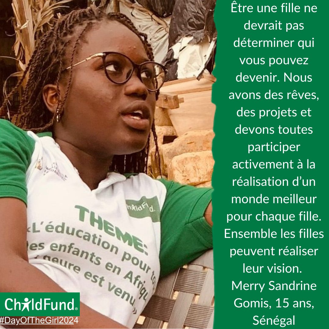 Merry Sandrine Gomis, jeune fille, 15, ans.  Actrice du changement et membre du réseau national des jeunes s’engage pour la participation effective des filles sur dans toutes décisions qui les concernent. 

Et vous, qu’est-ce que vous êtes prêts à faire ?
#FindesViolences #JIF24