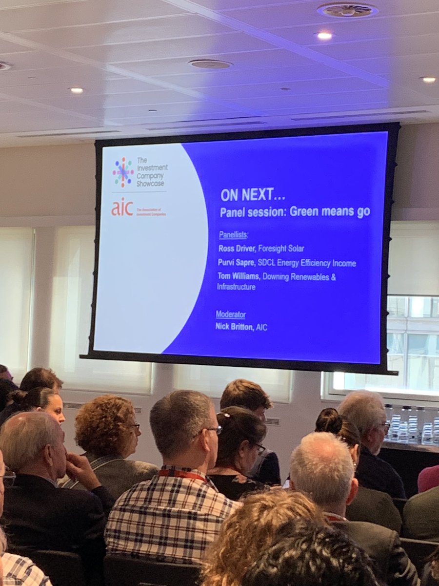 AIC (@aicpress) on Twitter photo Our first panel session of the day! We’re hearing from Ross Driver of <a href="/ForesightGroup/">Foresight Group</a>, Purvi Sapre of <a href="/SEEIT_plc/">SDCL Energy Efficiency Income Trust (SEEIT)</a> and Tom Williams of <a href="/downingllp/">Downing</a>, chaired by <a href="/NickBritton_/">Nick Britton</a>, on how investors can be part of the energy transition and discover the benefits of investing in green Our first panel session of the day! We’re hearing from Ross Driver of <a href="/ForesightGroup/">Foresight Group</a>, Purvi Sapre of <a href="/SEEIT_plc/">SDCL Energy Efficiency Income Trust (SEEIT)</a> and Tom Williams of <a href="/downingllp/">Downing</a>, chaired by <a href="/NickBritton_/">Nick Britton</a>, on how investors can be part of the energy transition and discover the benefits of investing in green