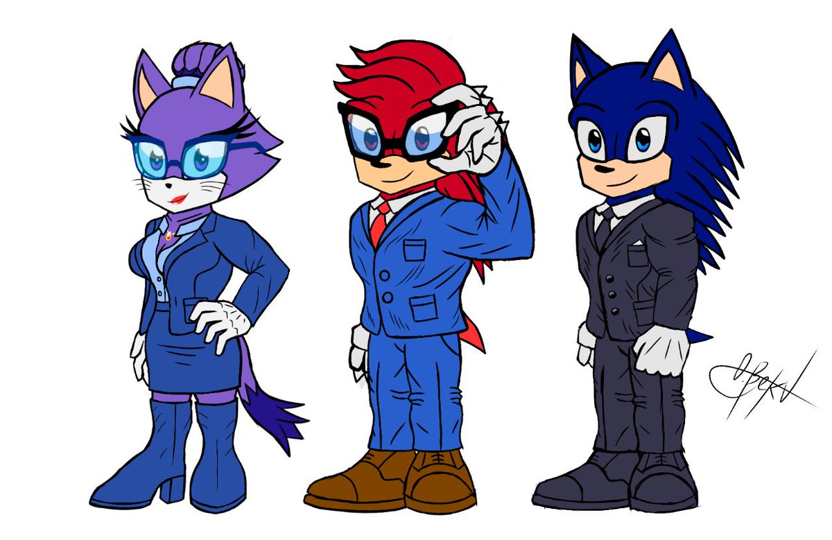Concept art of my Trinity from my AU
Bathog aka Sebastian Blake
Superechidna aka Canon Knox
Wonder-Cat aka Kalina Priya

#DCxSonic #Sonic #Batman #Knuckles #Blaze
