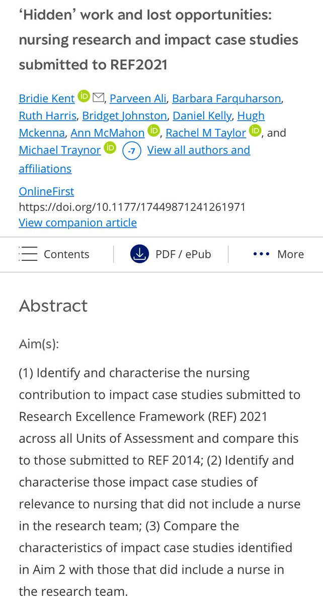 Daniel Kelly 🇺🇦🇪🇺 (@profdkelly) on Twitter photo New paper on impact case studies and nursing research in <a href="/REF_2021/">REF2021</a> <a href="/BridieKent/">Bridie Kent FRCN</a> Michael Traynor <a href="/Hughmckh/">Hugh McKenna</a> <a href="/RuthHarris_/">Ruth Harris</a> <a href="/bfarq1/">Dr Barbara Farquharson</a> <a href="/parveenazamali/">Prof Parveen Ali</a> <a href="/ctandrmt/">Rachel Taylor</a> <a href="/Research_Innov/">Ann McMahon PhD, FRCN</a> <a href="/BridgetJohnst/">Bridget Johnston RN (FRCN)💙</a> <a href="/RCNResForum/">RCN Research Forum</a> <a href="/ref2029/">REF 2029</a> update on previous 2014 study bit.ly/4gUdgBU New paper on impact case studies and nursing research in <a href="/REF_2021/">REF2021</a> <a href="/BridieKent/">Bridie Kent FRCN</a> Michael Traynor <a href="/Hughmckh/">Hugh McKenna</a> <a href="/RuthHarris_/">Ruth Harris</a> <a href="/bfarq1/">Dr Barbara Farquharson</a> <a href="/parveenazamali/">Prof Parveen Ali</a> <a href="/ctandrmt/">Rachel Taylor</a> <a href="/Research_Innov/">Ann McMahon PhD, FRCN</a> <a href="/BridgetJohnst/">Bridget Johnston RN (FRCN)💙</a> <a href="/RCNResForum/">RCN Research Forum</a> <a href="/ref2029/">REF 2029</a> update on previous 2014 study bit.ly/4gUdgBU
