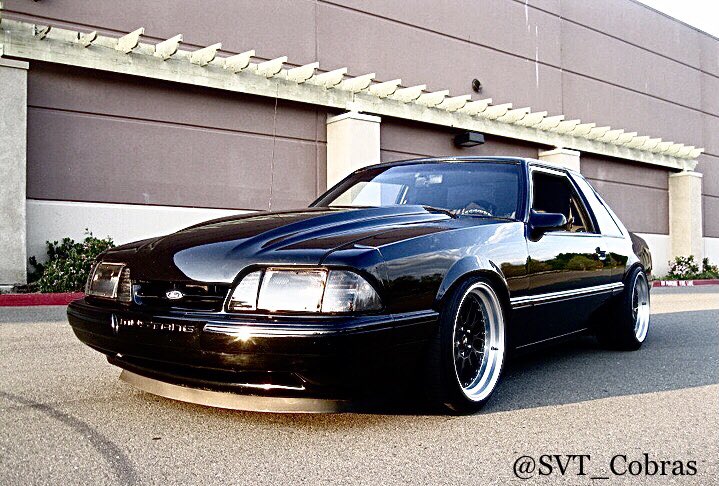 SVT_Cobras's tweet image. #FoxbodyFriday | An absolutely perfect stance on this gorgeous black #Foxbody Mustang®…
#Ford | #Mustang | #SVT_Cobra