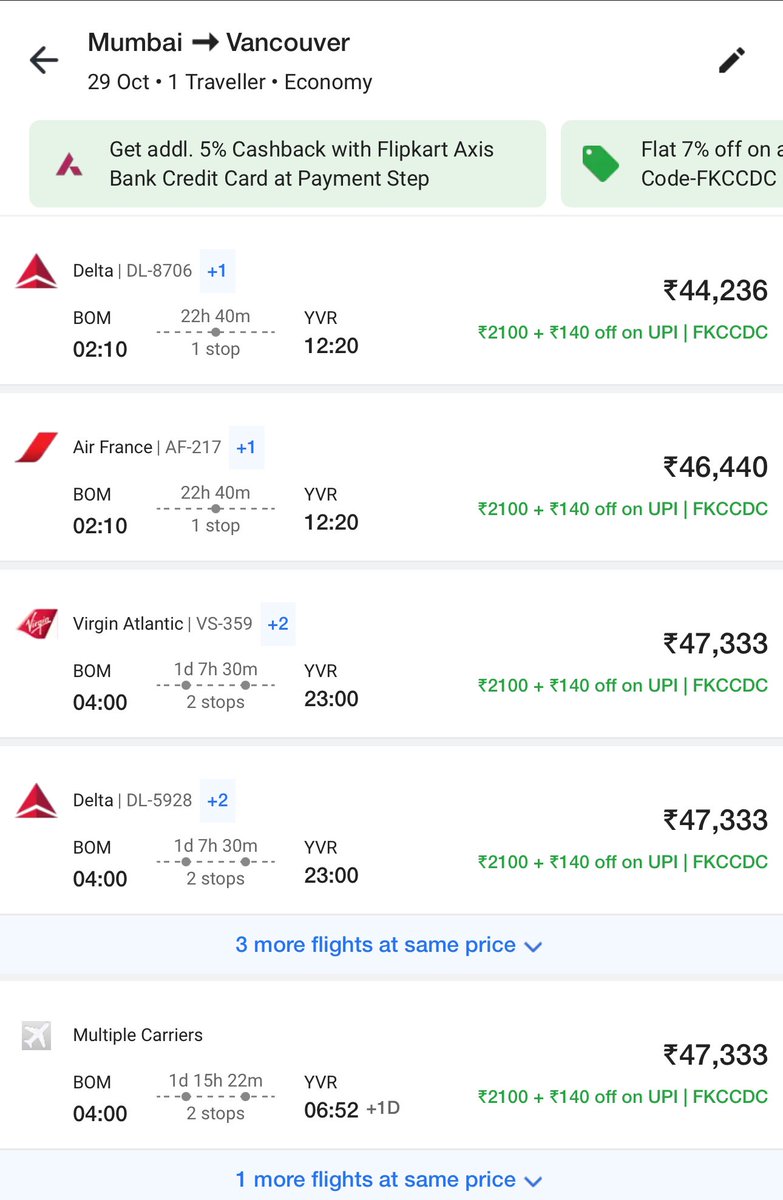mulokh's tweet photo. @Delta @flipkartsupport @Cleartrip really disappointed by the service and the policy rescheduling a flight costs twice than a New booking https://t.co/8cu4EJv8jP