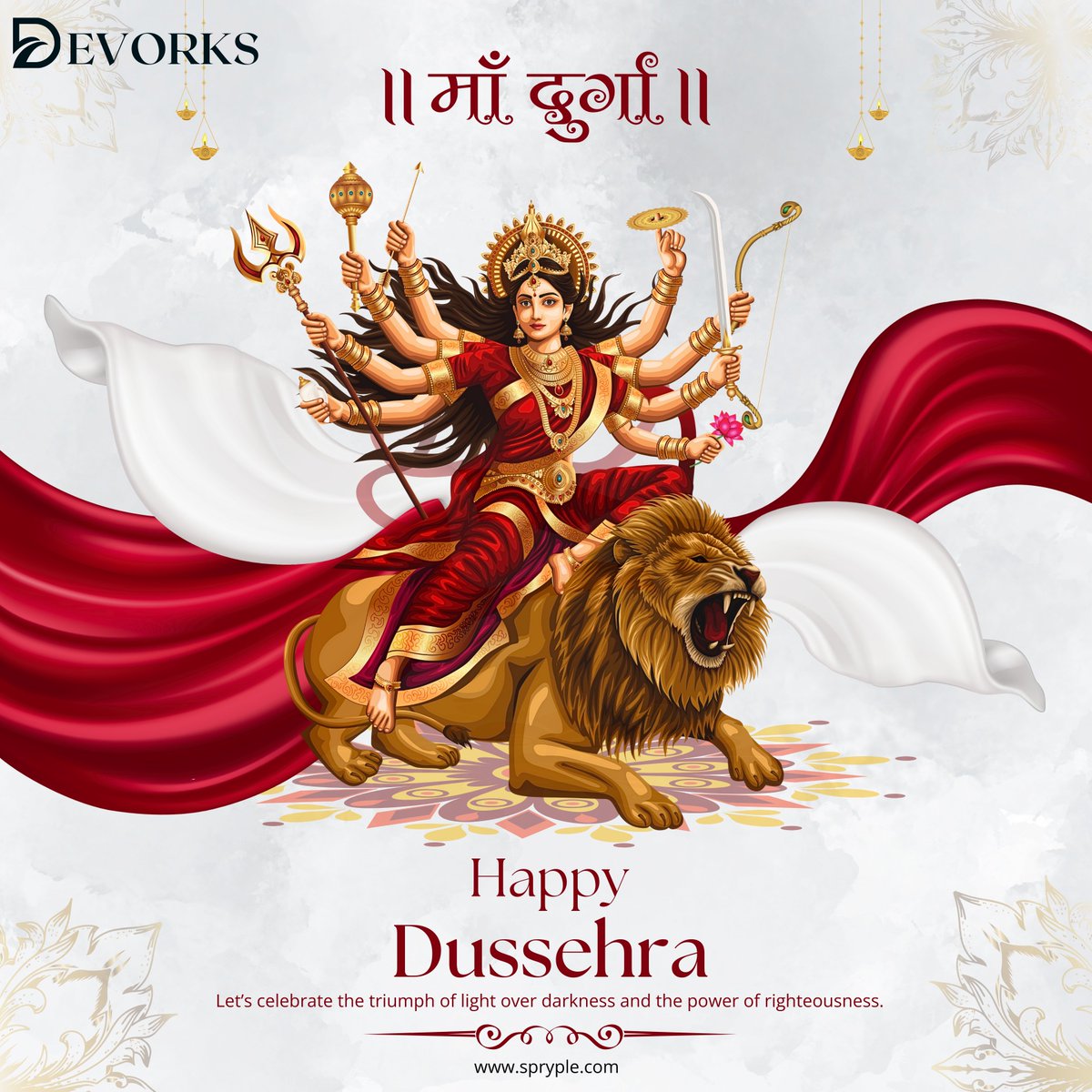 Devorks1's tweet image. ✨ Celebrating the Spirit of Dussehra! ✨

May this festive season fill your life with joy, success, and the triumph of good over evil. Here&apos;s to new beginnings and endless happiness! 🌼🔥

#DussehraCelebrations #FestiveSpirit #JoyAndProsperity #VictoryOfGood #CelebrateTogether
