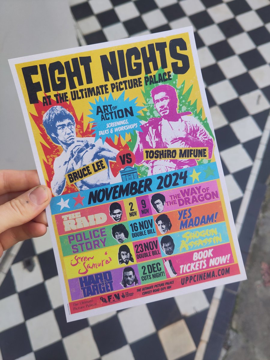 A massive thank you to <a href="/BFI/">BFI</a> for funding us for FIGHT NIGHTS AT THE UPP, a month long program of action films, talks and workshops! 

And a special thanks to <a href="/SalvadorDesign/">Salvador Lavado</a> for this incredible artwork! 

Check out what's coming up on our website! uppcinema.com/fight-nights/