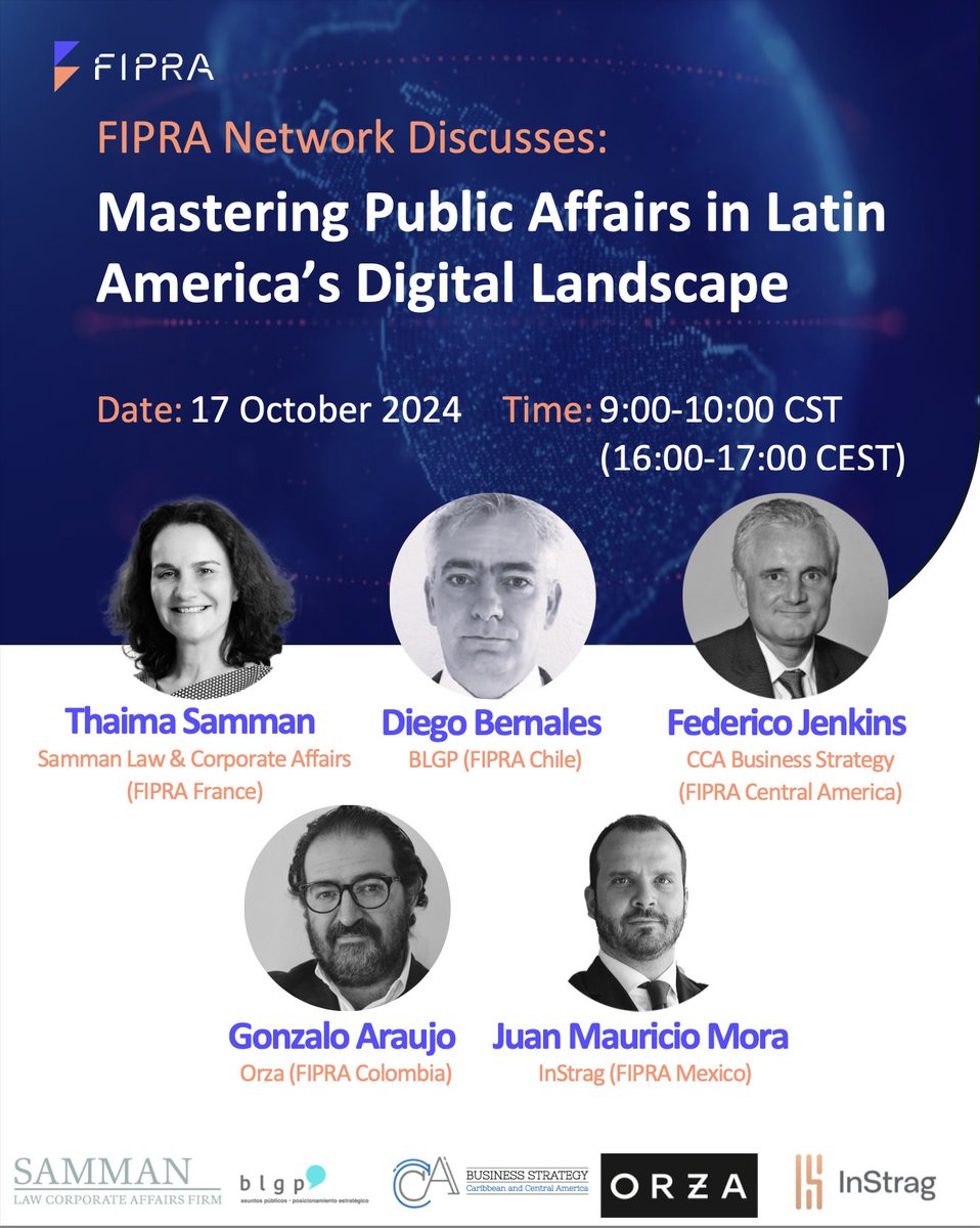 ⏳ Join us on Oct 17 at 9:00 CST for a #webinar on mastering PA in #LATAM's #DigitalLandscape with insights on #AI, #DataPrivacy &amp; #Cybersecurity!
Register now! 🔗 events.teams.microsoft.com/event/5cd451e2…
