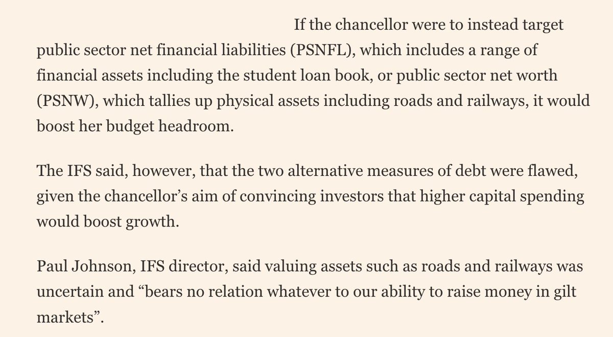 Carsten Jung (@carsjung) on Twitter photo I would like to politely disagree with <a href="/PJTheEconomist/">Paul Johnson</a>'s argument on net worth/PSNFL.
In short, liquidity is not the sole - or even a crucial - factor regarding whether gov can borrow against assets. Illiquid assets can matter financially & contribute to economic strength. (1/6) I would like to politely disagree with <a href="/PJTheEconomist/">Paul Johnson</a>'s argument on net worth/PSNFL.
In short, liquidity is not the sole - or even a crucial - factor regarding whether gov can borrow against assets. Illiquid assets can matter financially & contribute to economic strength. (1/6)