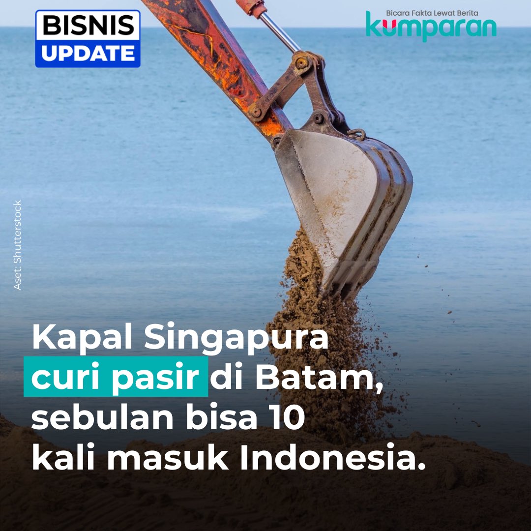 Kapal berbendera Singapura kerap mencuri pasir di Indonesia. Paling sering di Perairan Batam, Kepulauan Riau. Teranyar, ada dua kapal yang ketahuan yaitu kapal keruk (dradger) MV YC 6 dan MV ZS 9. #bisnisupdate #update #bisnis #oneliner
