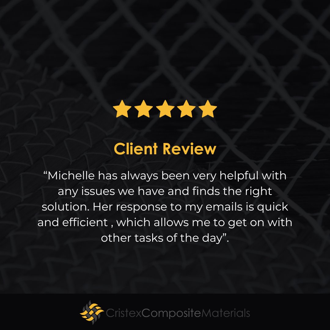 This week is National Customer Service Week, which celebrates customer service in all organisations. 

At Cristex, we strive to provide the best experience possible and Michelle helps us just do that! 💛 

#Cristex #NCSW2024 #csheroes #customerfeedback
