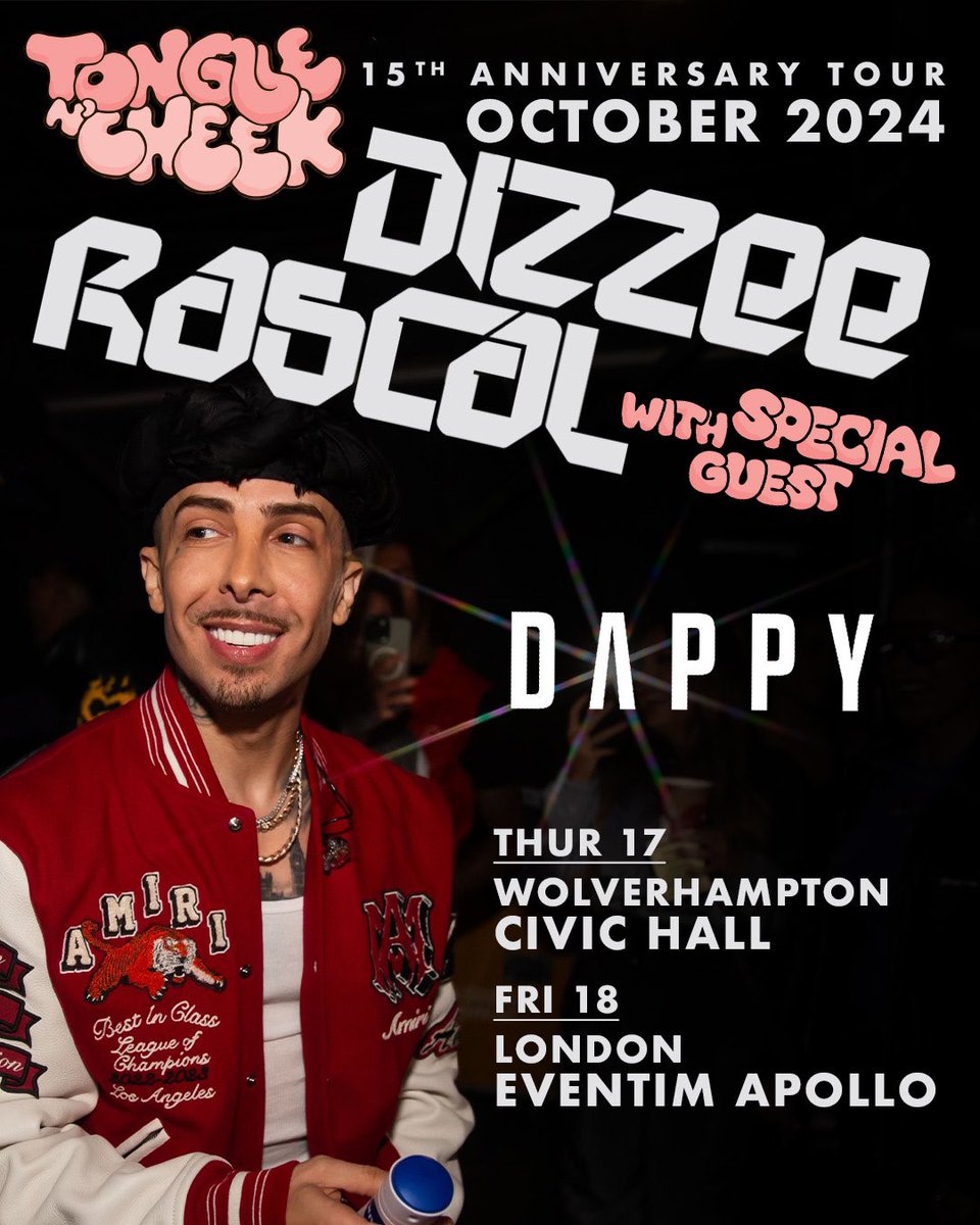 Dappy (@thedappy) on Twitter photo I’m doing a special guest set at two of the <a href="/DizzeeRascal/">Dizzee Rascal</a> Tour dates.
Get your tickets here: axs.com/uk/artists/200… I’m doing a special guest set at two of the <a href="/DizzeeRascal/">Dizzee Rascal</a> Tour dates.
Get your tickets here: axs.com/uk/artists/200…