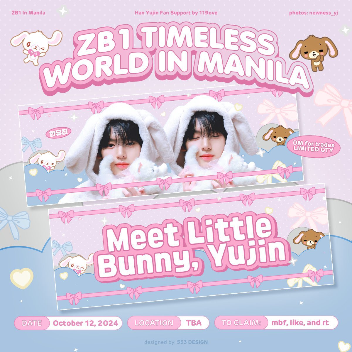 119ove's tweet image. 𖦁ׅ  ׄ  /  zb1 timeless world
        in manila fan supportִ  ১ ♡

한유진 hand banner by @119ove 

🍮 mbf like &amp;amp; rt
⭐️ v limited quantity
🌷 see pubmat for deets

— open for trades ★

#ZEROBASEONE #ZB1 
#ForZEROSE #ZB1INMANILA #TimelessWorldinManila #YUJIN
