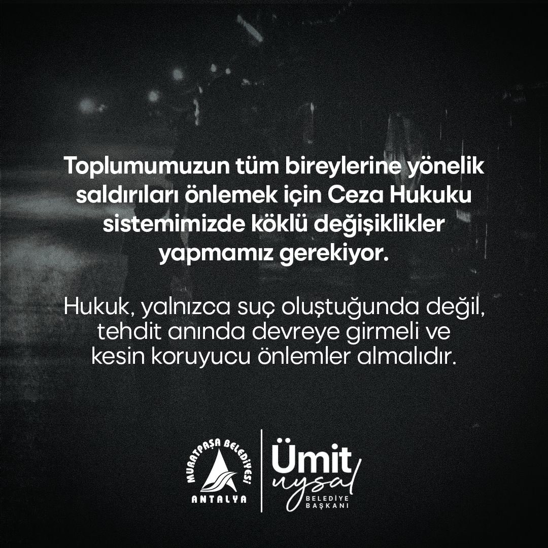 Bir hukukçu, bir baba, bir belediye başkanı ve her şeyden önce bir yurttaş olarak, kadınlara, çocuklara, toplumumuzun tüm bireylerine yönelik saldırıları önlemek için ceza hukuku sistemimizde köklü değişiklikler yapmamız gerektiğine inanıyorum.

Mevcut sistem, tehdit altında olan