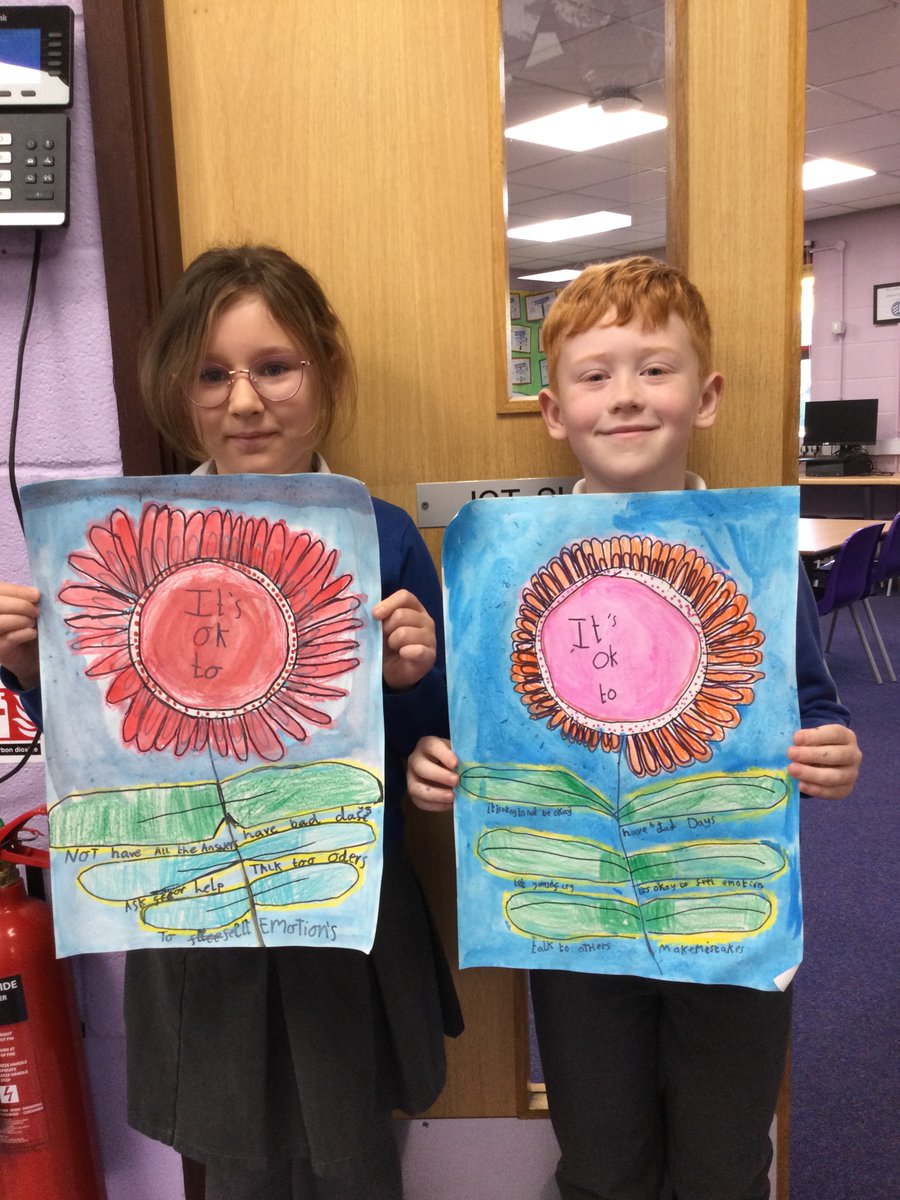 Year 2 had a wonderful session with <a href="/CreateMiss/">misscreate</a> making artwork for World Mental Health Day. We thought about things it is okay to be and feel and included these as part of our artwork. Aren't they beautiful?