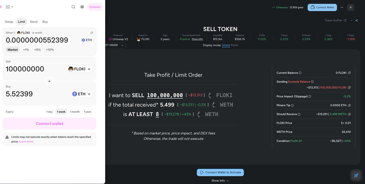 1/6
The advantages of intentable over Uniswap.
We built intentable the way the user wants it. There are many features beyond Take Profit / Limit Order, such as Stop Loss, Stop Limit, and soon OCO and Trailing Stop Loss. Let’s compare Limit Orders in intentable versus Uniswap.