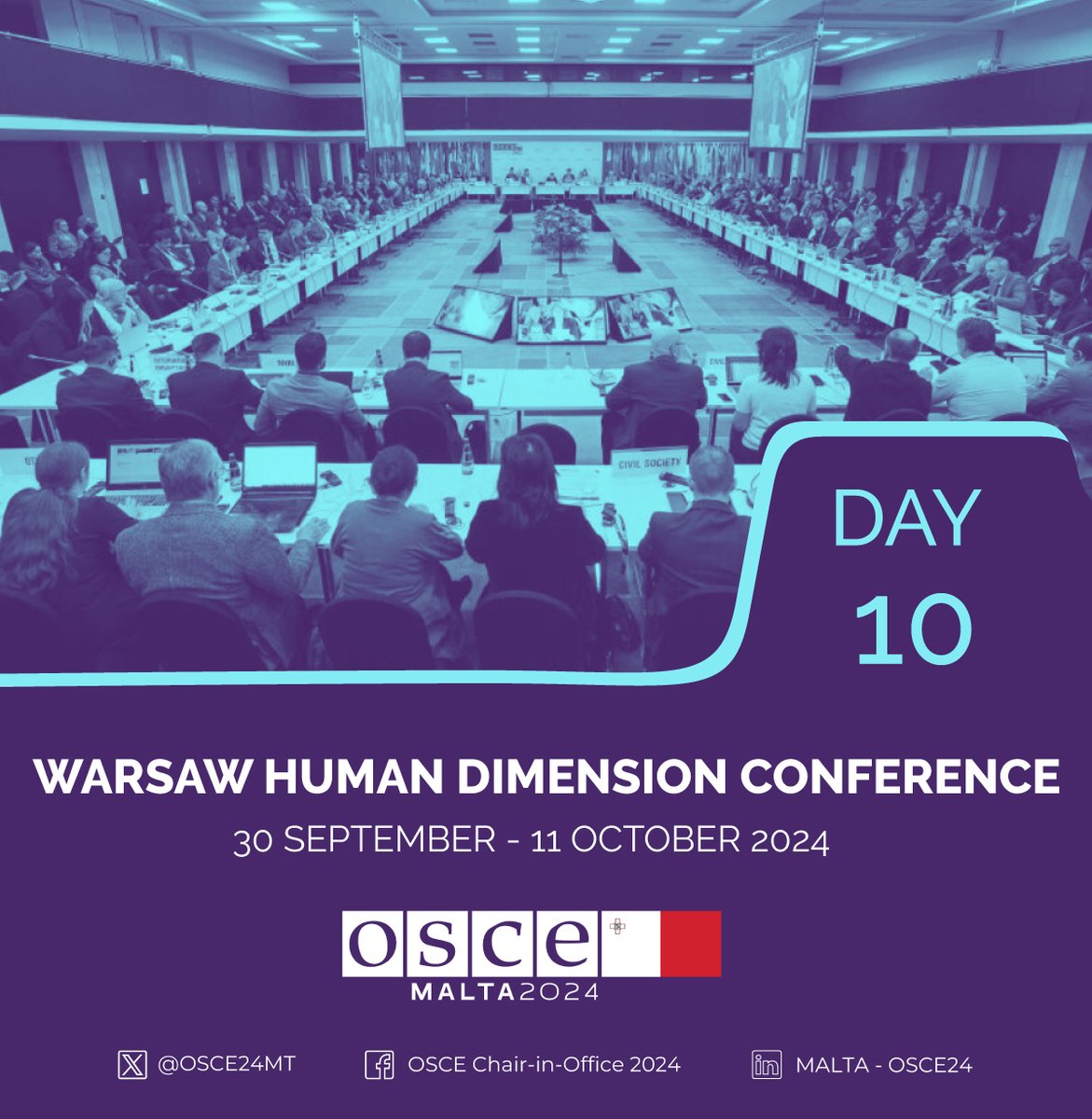 MTatOSCE's tweet photo. 🌐 As the 2024 Warsaw Human Dimension Conference comes to a close, we extend our heartfelt thanks to all the participating States, civil society representatives, human rights defenders, & international organizations that contributed to this important dialogue.

📍 Over the past two weeks, we’ve tackled key issues such as humanitarian challenges, strengthening democratic institutions, upholding the rule of law, & promoting tolerance, non-discrimination, & gender equality.

🤝 Your insights & dedication have been crucial in reinforcing our collective commitment to @OSCE’s human dimension principles.

A big thanks to @osce_odihr for their support throughout the conference 🙏

#WarsawHDC #StrengtheningResilience #EnhancingSecurity
