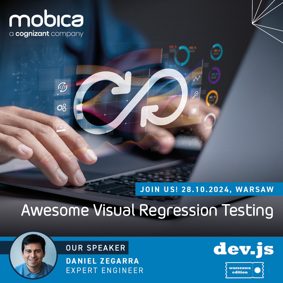 _Mobica's tweet image. We're sponsoring the dev.js meetup in Warsaw on October 28, 6pm at Bolek Pub. Meet us to talk all things JavaScript plus our expert, Daniel Zegarra, will be sharing his insights. Attendance is free – just register here: app.evenea.pl/event/devjswar… #devjs #JavaScript