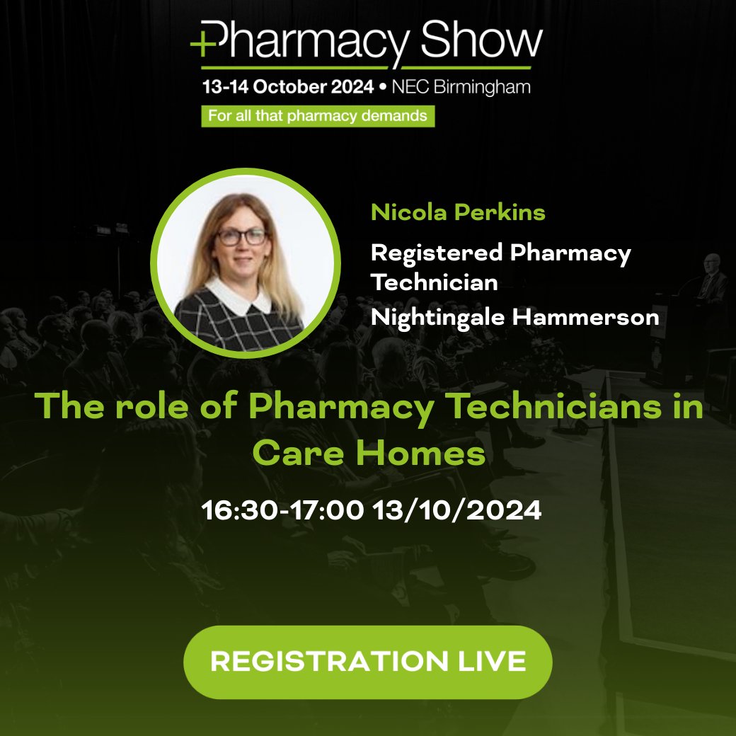 I will be speaking <a href="/pharmacyshow/">The Pharmacy Show</a>  this Sunday talking about my role <a href="/NGHHammerson/">NightingaleHammerson</a> #pharmacy ##pharmacytechnician #carehome