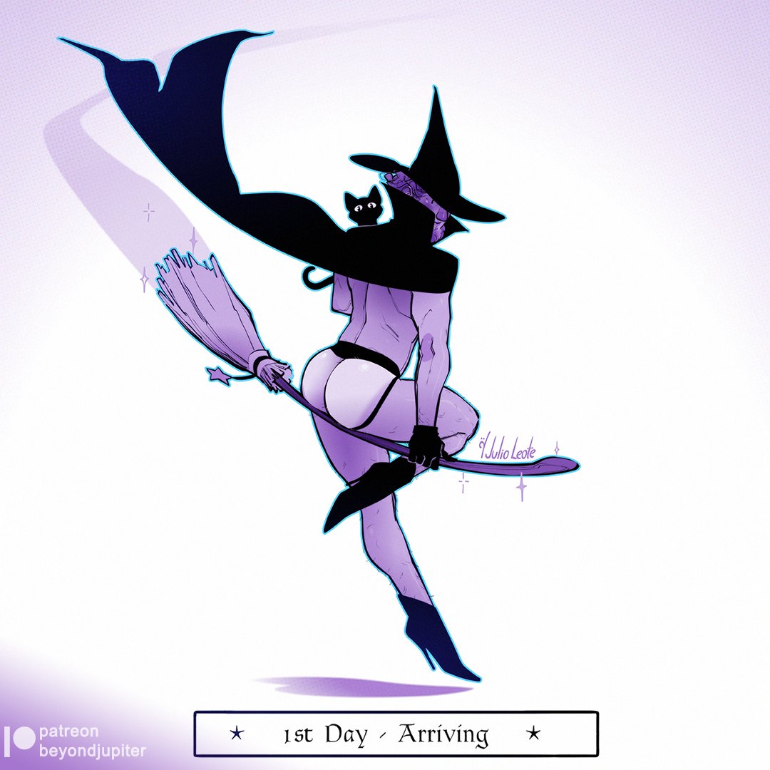 julio_leote's tweet photo. 1st Day - ARRIVING 
It's that time of year again, and our Witches are already eager to prepare for their celebrations.

And I hope you have a great ride with this new series that I will be developing for you all this month.

Now, our first Witch is just arriving...

Enjoy the ride my Dear Ones! 💜✨
.
P.S.: Oh hehehe and please wish me luck, because it is always a HUGE challenge to do these daily series! hehe
.
#JulioLeote31DoW #witchtober #drawtober #drawingchallenge #myoc #witch #witchboy #witchbroom #halloween