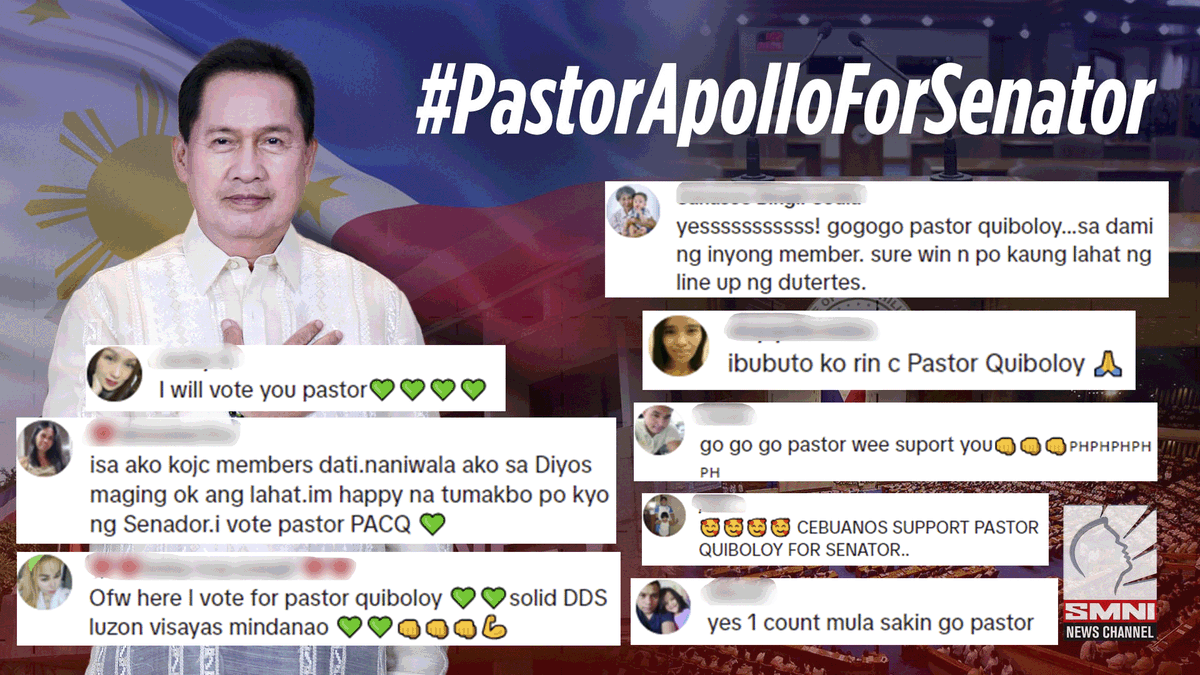 smninews's tweet photo. Netizens, nagpahayag ng kanilang pagsuporta sa pagtakbo ni Pastor ACQ bilang senador sa 2025 midterm elections
#Senate2025
#ParaSaDiyosAtPilipinas
#PastorApolloForSenate
#LeadwithExcellence
#PilipinasKongMahal
#KOJC https://t.co/v7HkvvwvmD