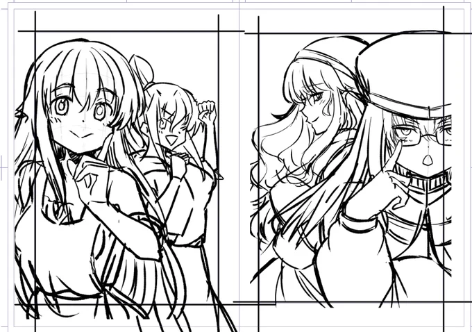 とりあえず何かしら絵をアップするところから始めようと思います。

これはくっころ4巻のサイン本の下書き。
リリーが可愛いのとポーズが対になってるのがポイント。

どなたに当選したのかな😊 