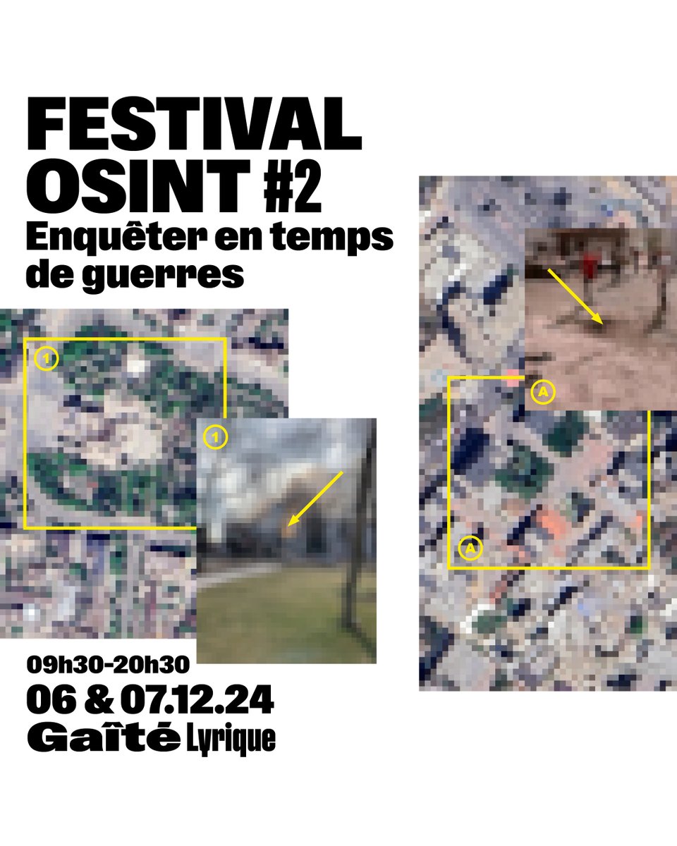 🎉 Le Festival OSINT est de retour ! Après le succès de la première édition, rendez-vous les 6 &amp; 7 décembre 2024 à la <a href="/gaitelyrique/">La Gaîté Lyrique</a>, Paris pour une nouvelle édition sur "L'investigation numérique en temps de guerre". 
gaite-lyrique.net/evenement/fest…