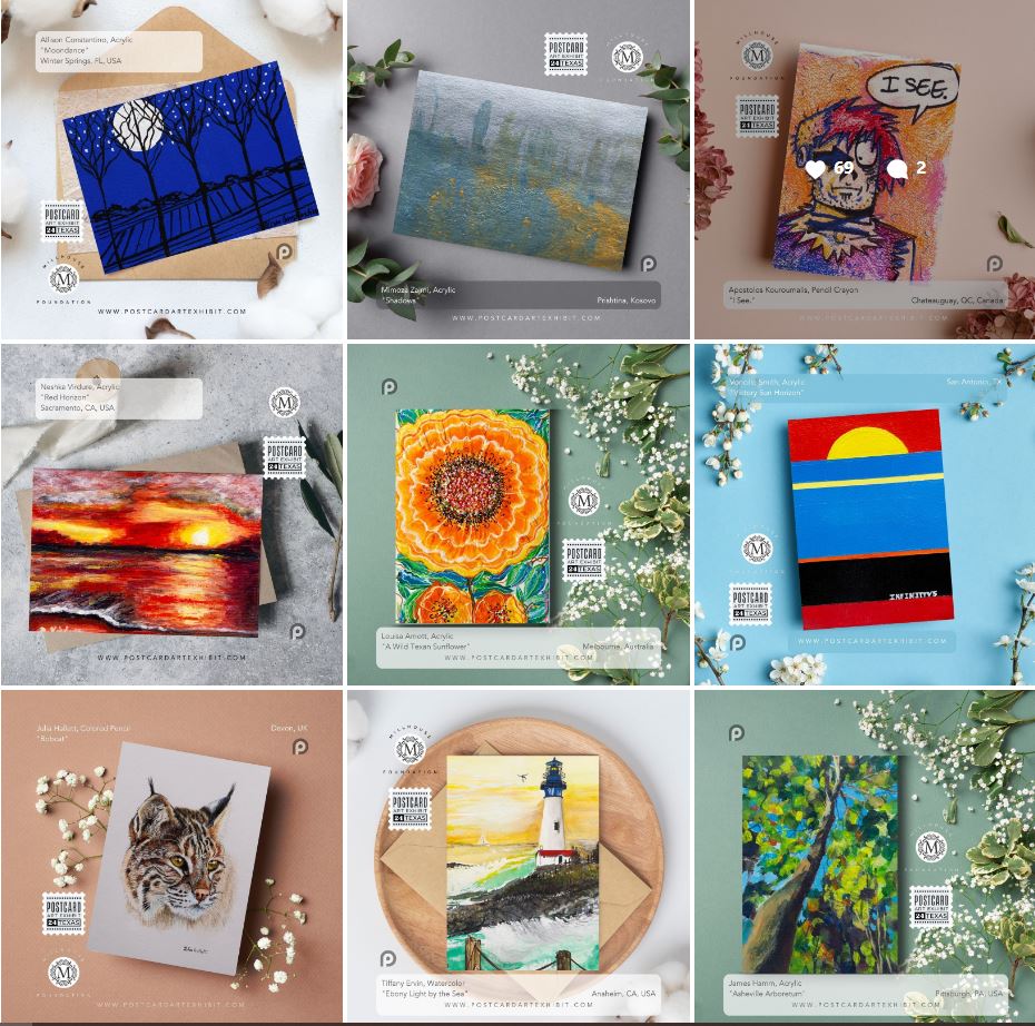 Postcard Art Exhibit 2024, McKinney, TX United States 
#postcardartexhibit2024 #artistssupportingartists #artforacause #artistshelpingartists