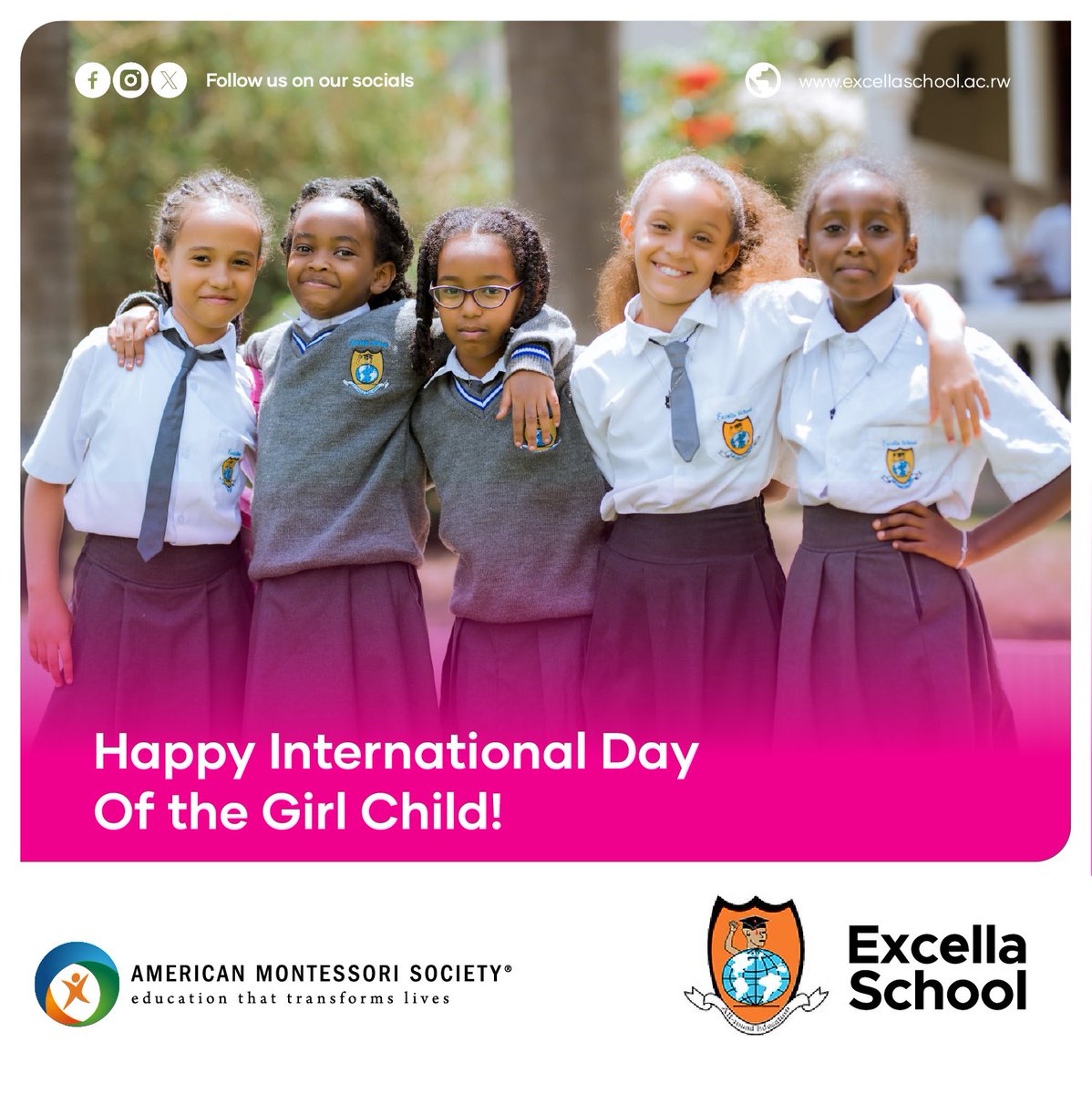 Happy #DayOfTheGirl!
On International Girl Child Day, we honor the unique perspectives and dreams of our girls at #ExcellaSchool.

Through education, creativity, and critical thinking, we are committed to nurturing their ambitions and helping them shape a better tomorrow for