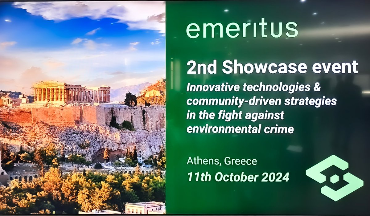 Crime&tech (@crimetech2015) on Twitter photo 🔦 We are in Athens for the 2nd #ShowcaseEvent of the <a href="/emeritus_EU/">emeritus_EU</a> project:
🌍 "Innovative technologies & community-driven strategies in the fight against #EnvironmentalCrime" at the heart of the discussion, following yesterday's successful training session for LEAs and BGs. 🔦 We are in Athens for the 2nd #ShowcaseEvent of the <a href="/emeritus_EU/">emeritus_EU</a> project:
🌍 "Innovative technologies & community-driven strategies in the fight against #EnvironmentalCrime" at the heart of the discussion, following yesterday's successful training session for LEAs and BGs.