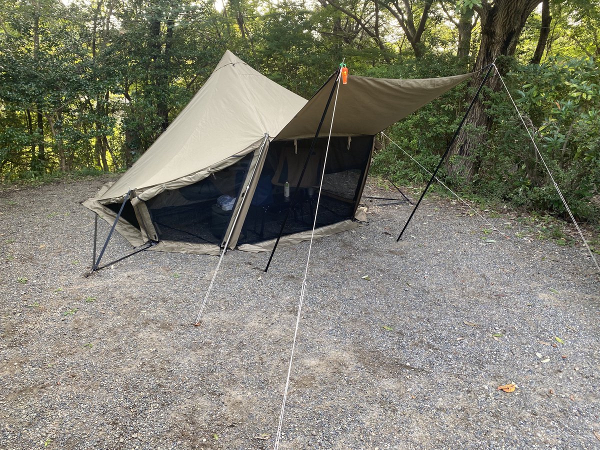 ウータS TC初張り！事前に予習していれば設営は難なく、ペグも外周は12