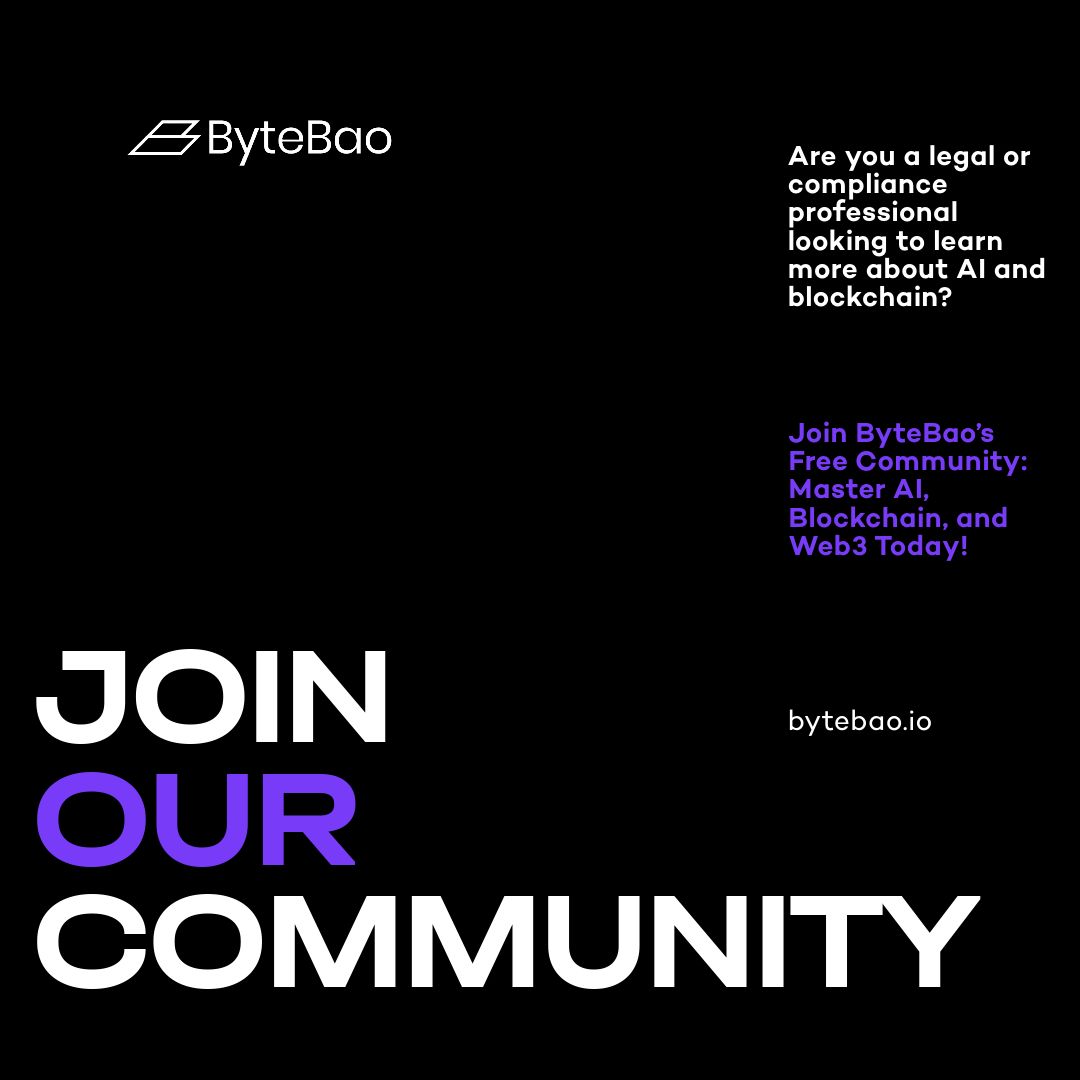 🎯 Unlock expert-led training on AI, Blockchain, and Web3—join ByteBao’s free community for legal professionals today. Let’s shape the future of law together! 
buff.ly/3NkxirA 
#LegalTech #Lawyers #techlawyers #web3 #blockchainlaw