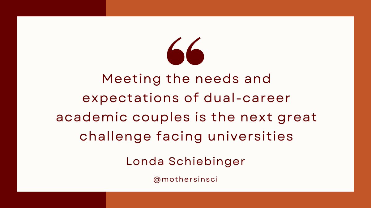 Did you know? Dual-academic couples make up 36% of US faculty, yet many still face the 'two-body problem'—finding academic jobs in the same location. Our #SciMomChat on Oct 15 will explore these challenges and offer solutions. Don’t miss out!  Register mothersinscience.com/scimomchats