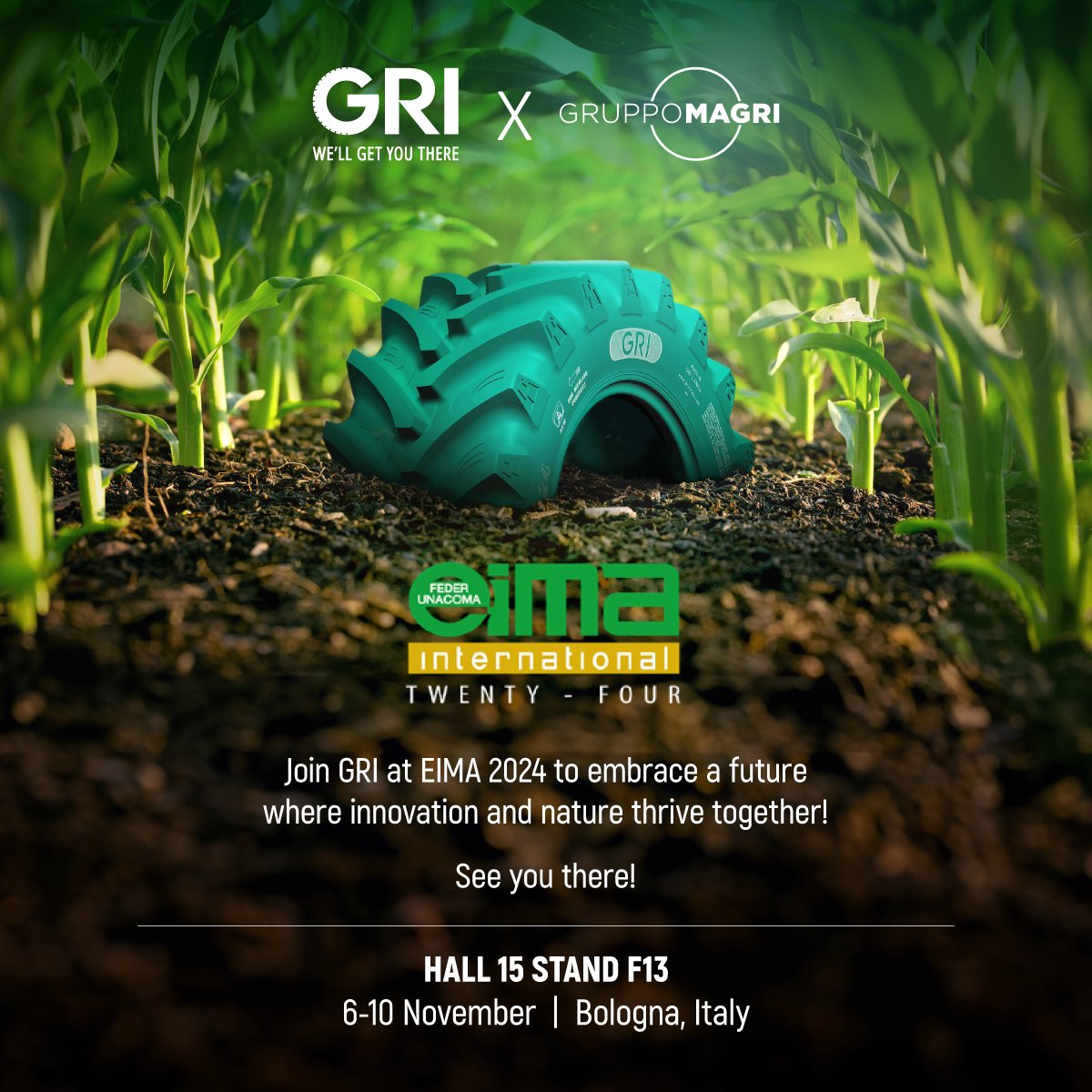 GRI_Tires's tweet photo. .
Curiosi di sapere il futuro dell'agricoltura?

Unisciti a noi all'EIMA 2024 a Bologna, in Italia, per scoprire come sosteniamo la sostenibilità con i nostri pneumatici agricoli. Ci vediamo lì!

#GRI #MagriGroup #Sustainability #Italy #AgricultureTires #Sostenibilità #Italia https://t.co/FOOKLt3WBM