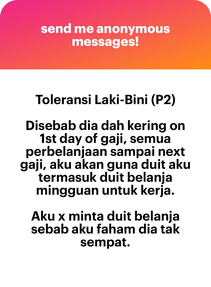 meinmokhtar's tweet photo. Terkejut orang baca ada isteri belanja suami tak ikut template nafkah https://t.co/AycE0sMEQq