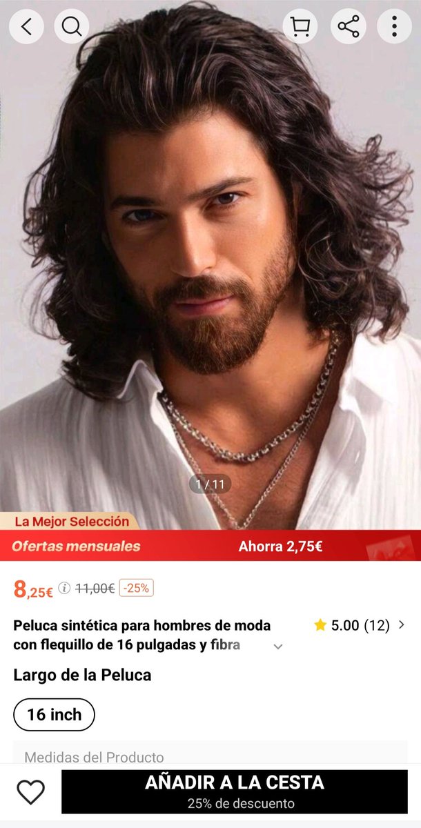 Buenos días!!! Buscando una peluca de hombre en Shein para un disfraz de Halloween me he encontrado esto...y tenía que compartirlo...😂😂😂😂😂😂 #CanYaman