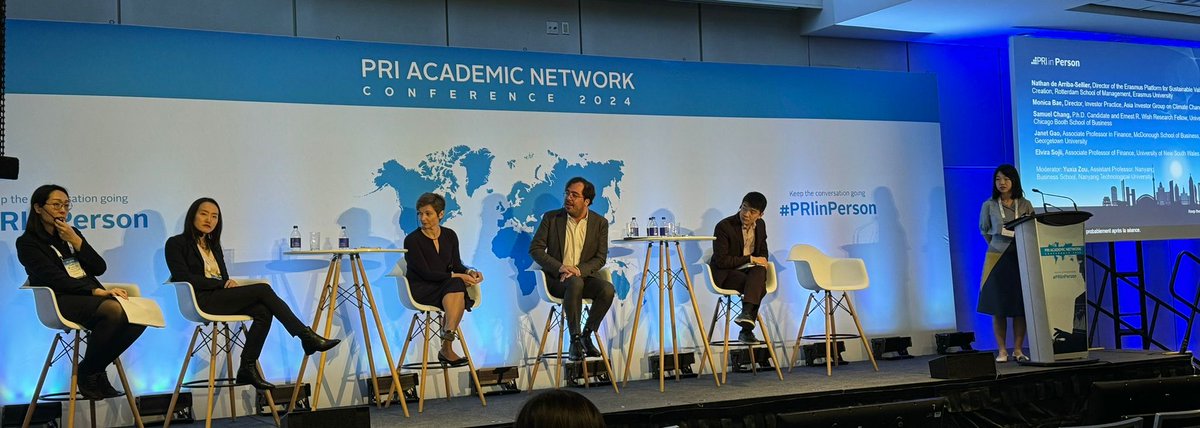 ArribaSellier's tweet photo. "So important," "exactly right," "that's what we need..." I'm leaving #PRIinPerson full of energy thanks to the overwhelmingly positive response to my paper, which seeks to address the misalignment between corporate climate pledges and financial reporting: https://t.co/F096WLGuYf https://t.co/No8aztG0NQ