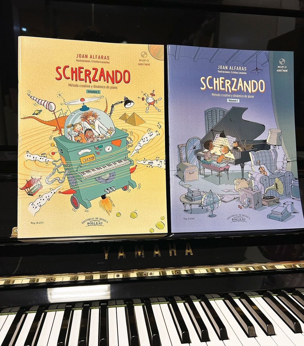 ElArgonautaLib's tweet image. Método creativo y dinámico de piano
Scherzando Vol, 1 y 2. 

Editado por Boileau.
Ilustraciones de Cristina Losantos.

 #partituraspiano #pianoprincipiantes #elargonauta #librosdemusica #libreríademusica #libreriasdemadrid #partituras
instagram.com/p/DA9FWkPOAT_/…