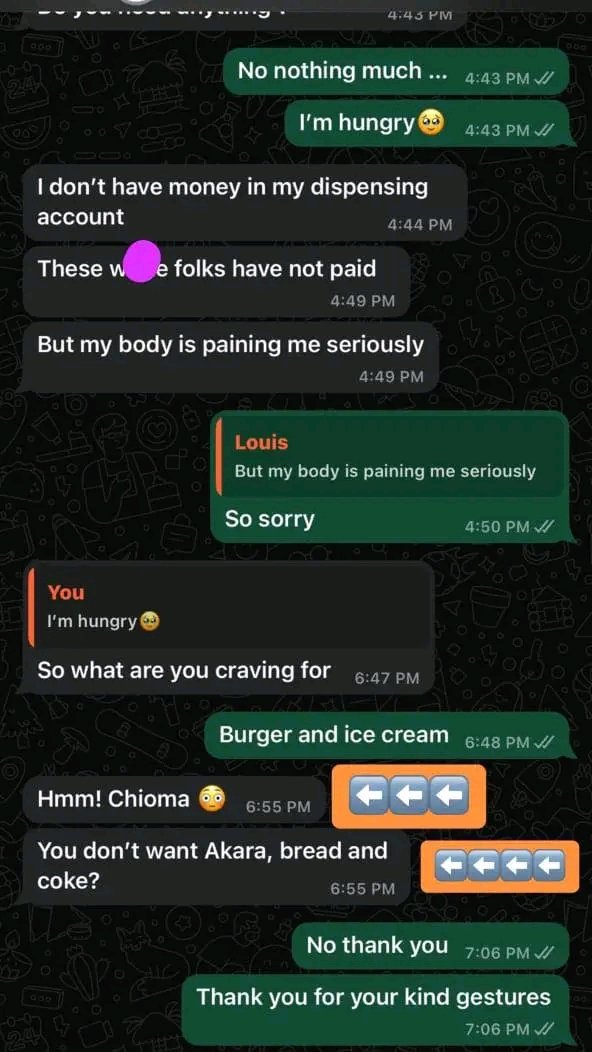 Just_Gloriah's tweet photo. Lady shares the response of her talking stage after she asked him for burger &amp; ice cream 😆💔

#love #relationship #anonymouspost #Nigeria https://t.co/T6HXDE0mve