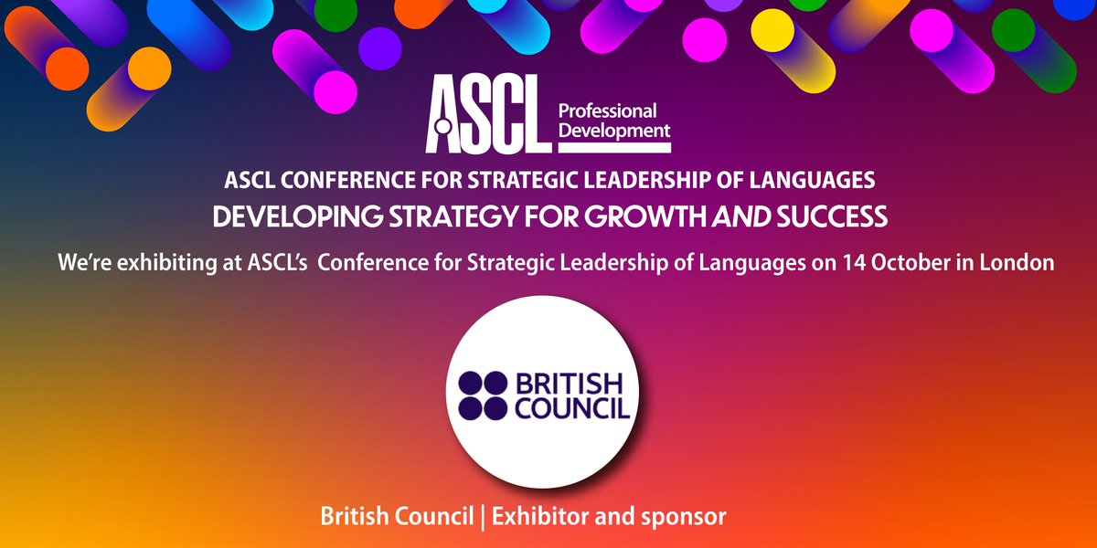 Schools_British's tweet photo. Learn how to build a strong and sustainable languages department, and navigate and overcome barriers to language learning at the #ASCLLanguages conference. We'll be there, will you?

https://t.co/slVvc1FoR6

#mfltwitterati #edutwitter
@GI_London1 @NCLE_ioe @ASCL_UK https://t.co/ytUDptfcez