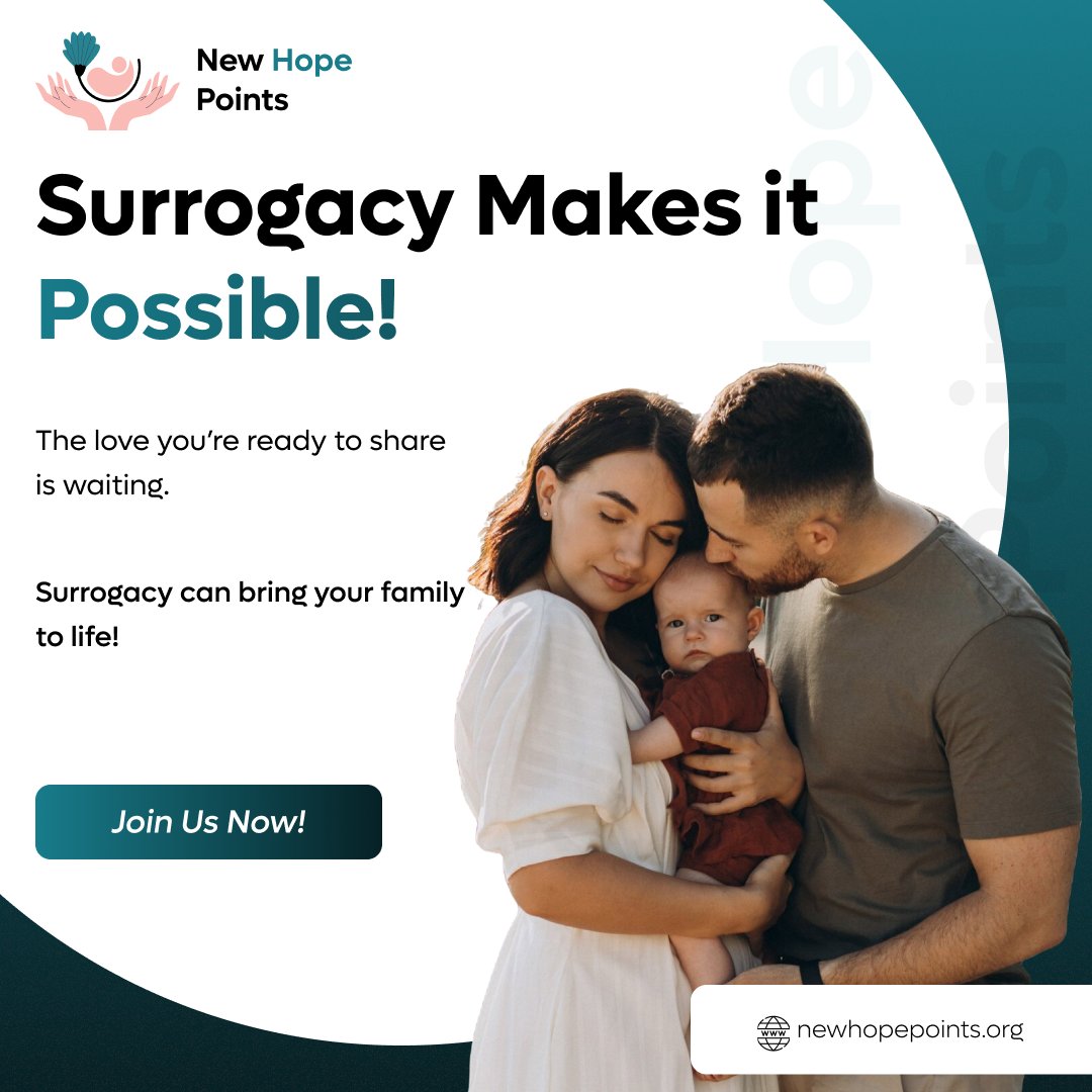 NewhopePoints's tweet photo. Surrogacy Makes it Possible!

The love you’re ready to share is waiting. 💞 Surrogacy can bring your family to life! 

Connect with us today for a brighter future!

#NewHopePoints #SurrogacyJourney #BecomeASurrogate  #Surrogate #DreamFamily #FamilyFirst #CreatingLife #Surrogacy https://t.co/3WMYSNU4QJ