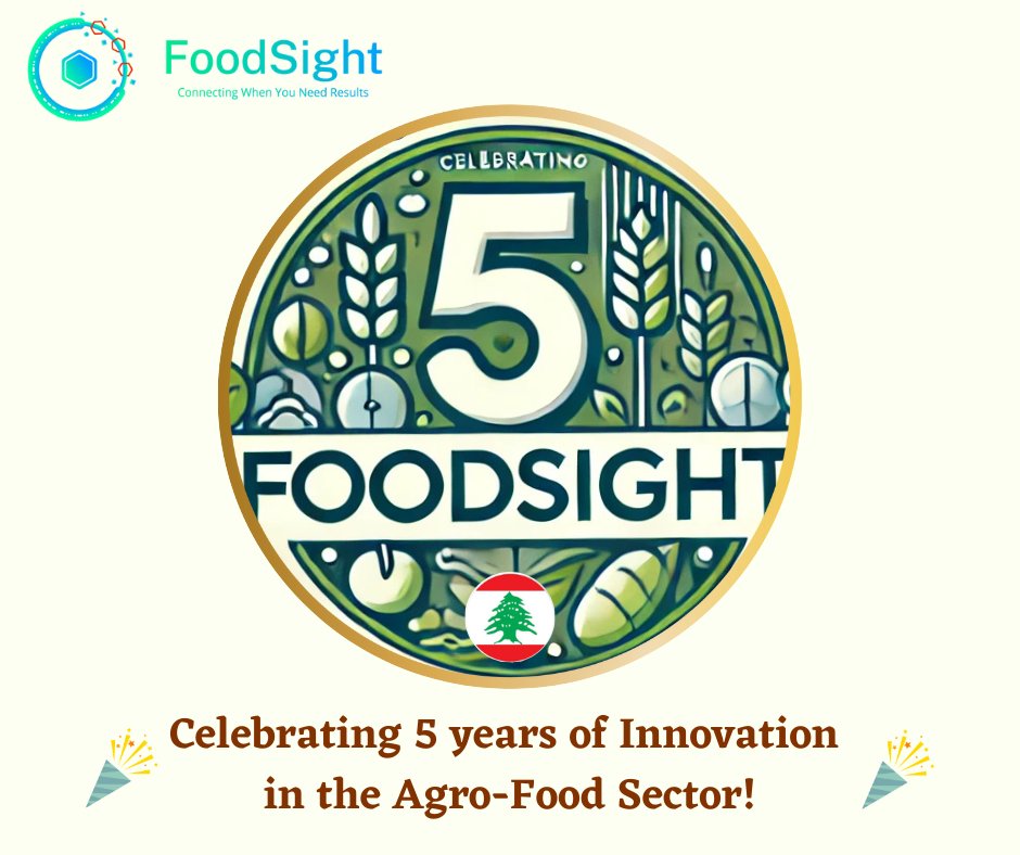 🎉 Celebrating 5 Years of FoodSight!
Thank you to everyone who supported us along the way!
Together, we’re revolutionizing the agro-food industry in MENA &amp; driving positive change!
Read the full blog article to learn more about our journey: food-sight.com/celebrating-5-… 🌱💪