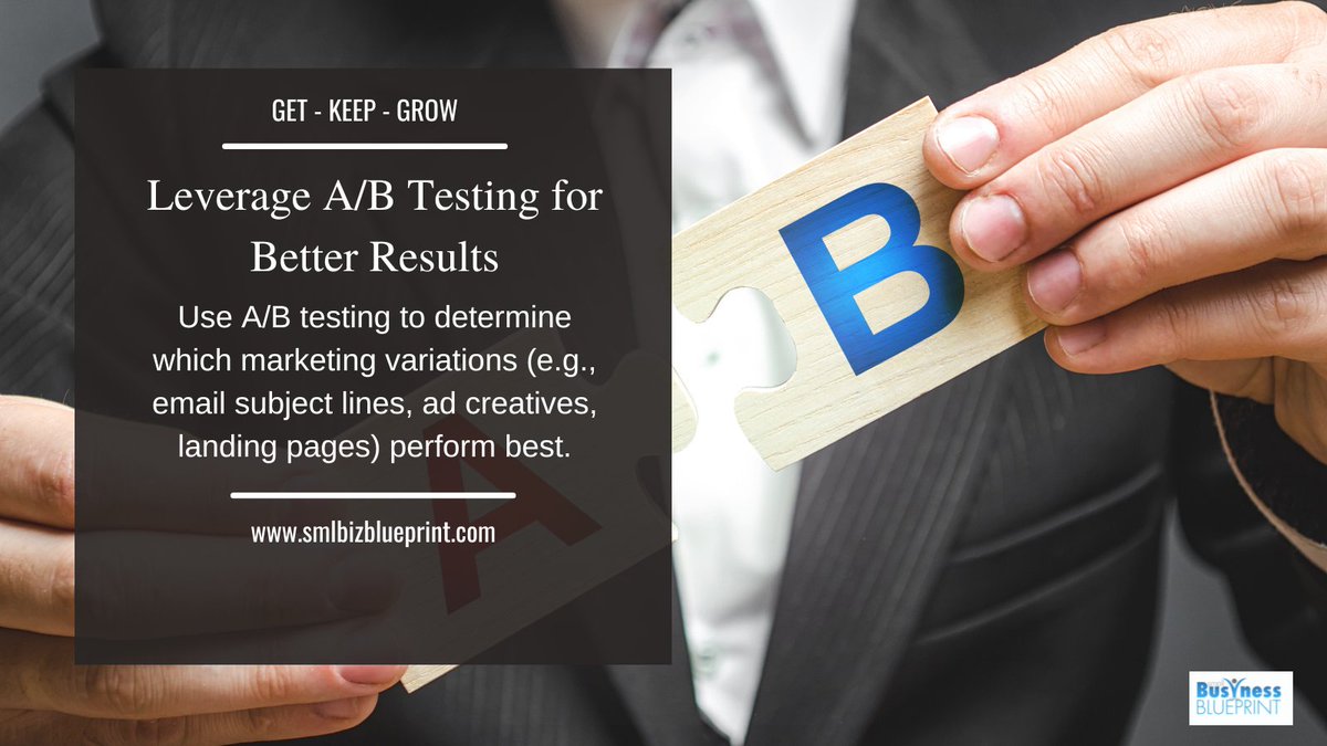 smlbizsuccess's tweet image. Leverage A/B Testing for Better Results
Use A/B testing to determine which marketing variations (e.g., email subject lines, ad creatives, landing pages) perform best. 🔍
#ABTesting #MarketingOptimization #MarketingStrategy