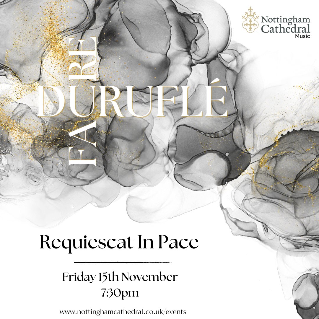 Join us for our concert of Requiem Masses by Faure and Duruflé.
We are delighted to be joined by David Grealy on the Organ and Will Burn as Baritone Soloist!
Tickets now available
nottinghamcathedral.co.uk/what-s-on/upco…
<a href="/davidgrealy/">David Grealy</a> <a href="/gingerburn/">Will Burn</a> <a href="/NottsDiocese/">The Catholic Diocese of Nottingham</a> <a href="/nottscathedral/">Nottingham Cathedral</a>