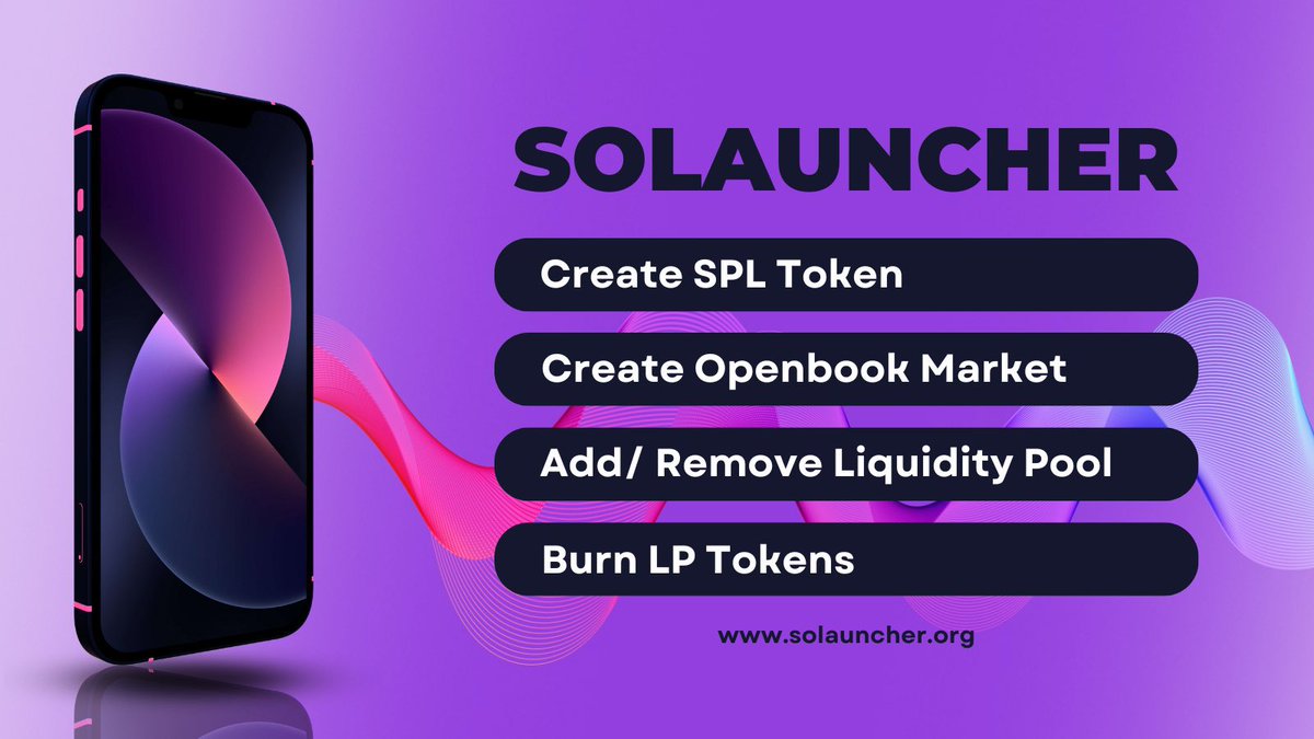 SoLauncherTool's tweet image. The most Secure Token Launch Tool on Solana.
