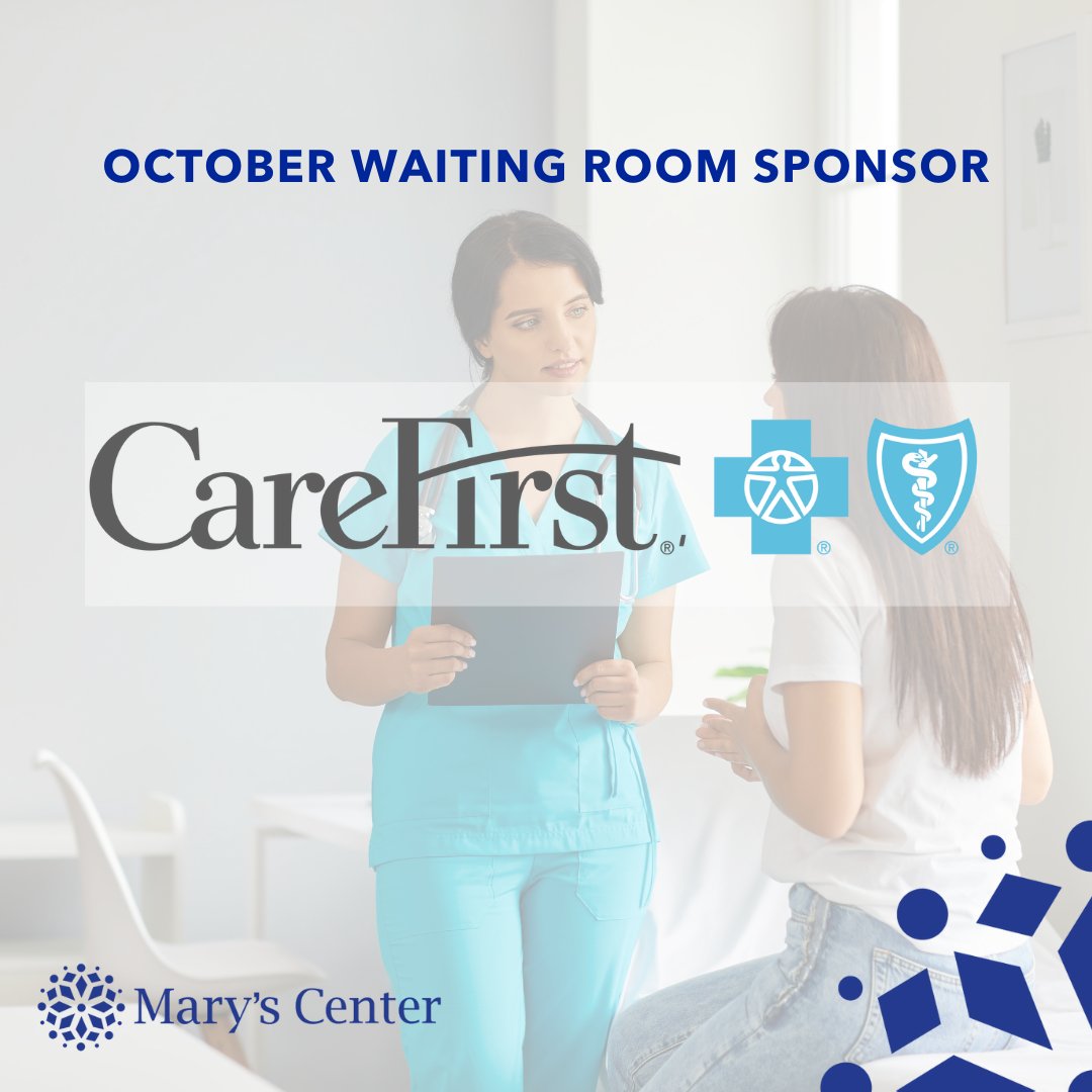 Mary's Center (@maryscenter) on Twitter photo Thank you, <a href="/CareFirst/">CareFirst BlueCross BlueShield</a>, for your dedication to our mission to serve the community with comprehensive healthcare, education, and social services as our October Waiting Room Sponsor! Thank you, <a href="/CareFirst/">CareFirst BlueCross BlueShield</a>, for your dedication to our mission to serve the community with comprehensive healthcare, education, and social services as our October Waiting Room Sponsor!