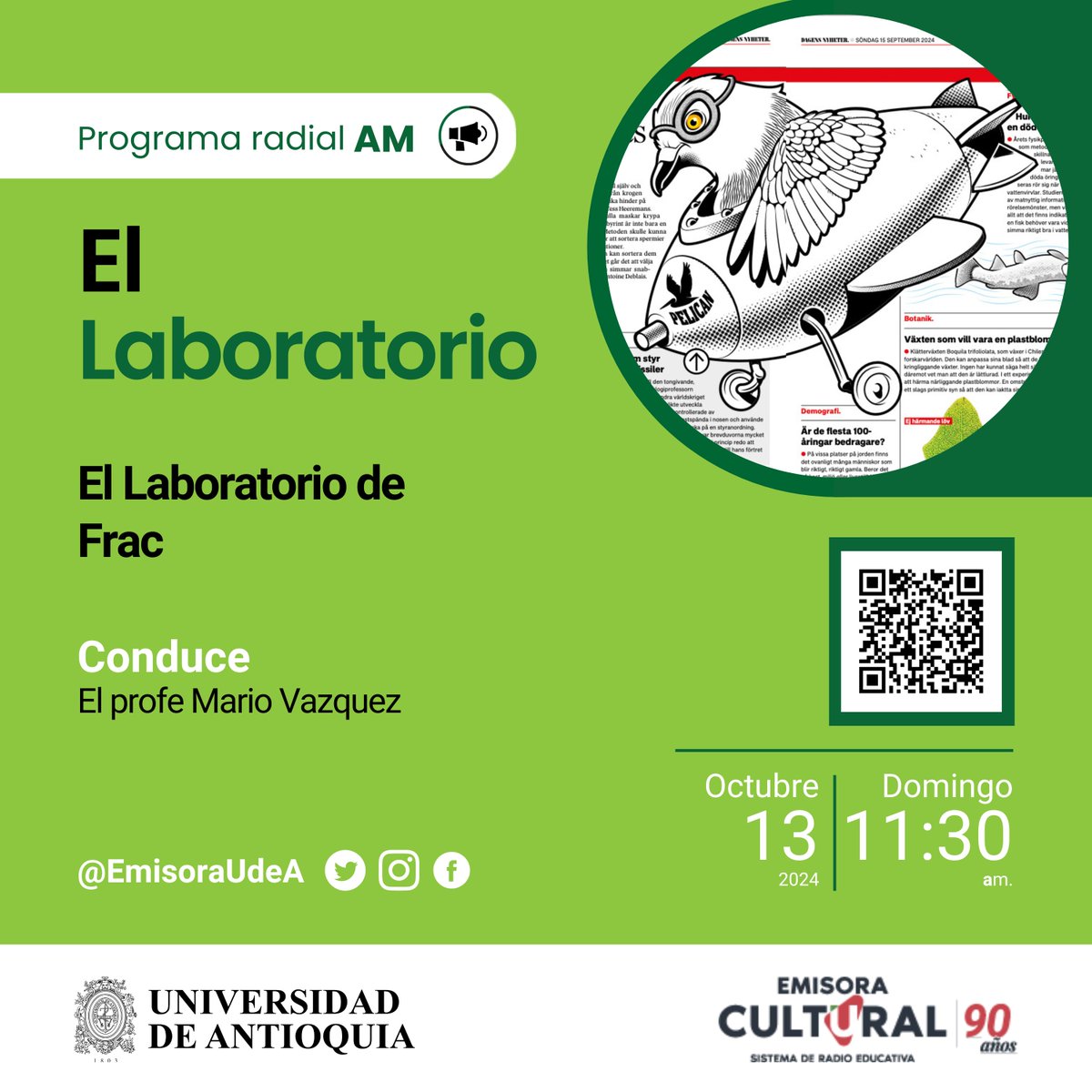 #ElLaboratorio | 🤩🤵‍♂️ Un programa especial como regalo de casamiento. Nos ponemos el frac para dar los buenos deseos y conocemos otros premios IgNobel de este año. <a href="/laboratorioCEN/">El Laboratorio</a> <a href="/profe_vazquez/">ElProfeMarioVazquez</a>

🎧📻 Escúchanos: bit.ly/3HL5r21
#EmisoraUdeA #90AñosConVozUdeA