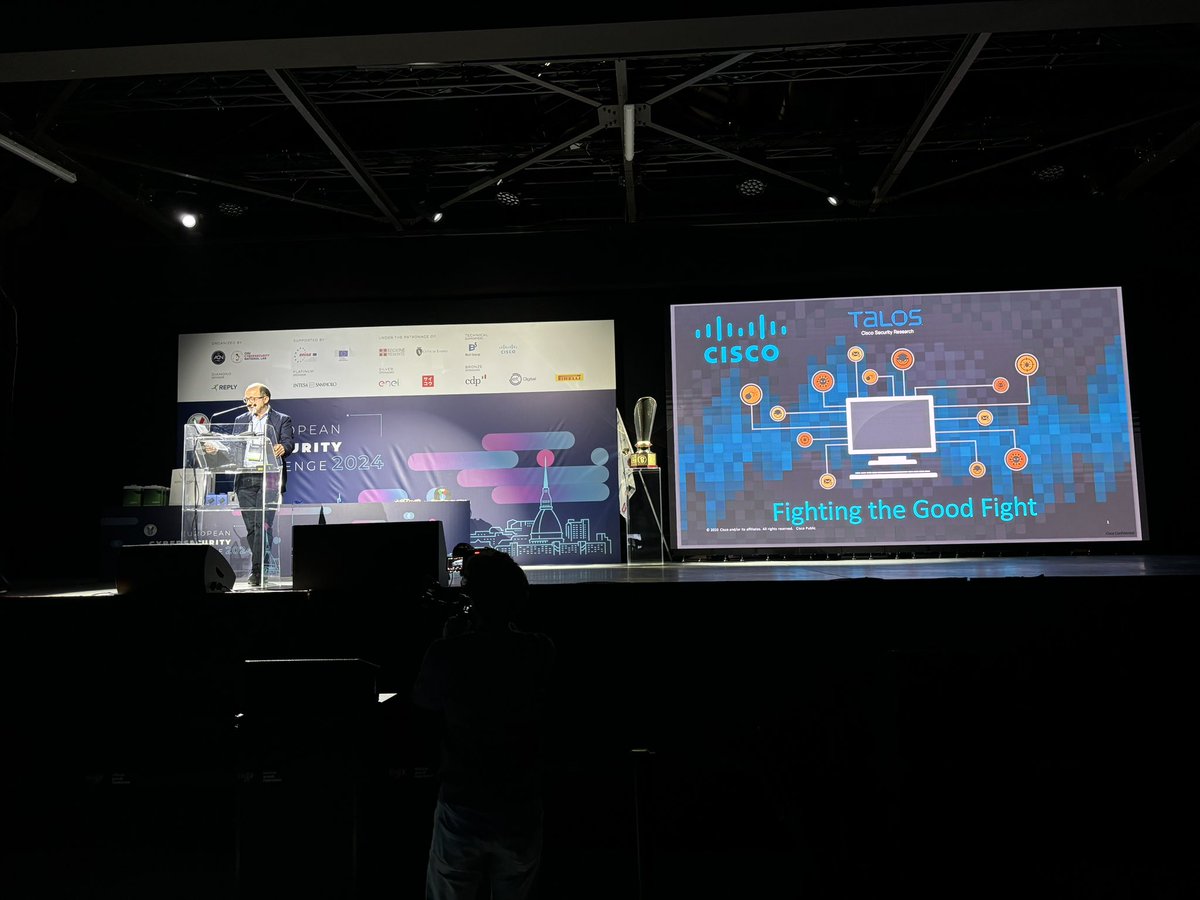 Giuseppe Massa from Cisco reminds us that cybersecurity is not just a necessity, but a shared responsibility!
#ECSC2024
©cisco
