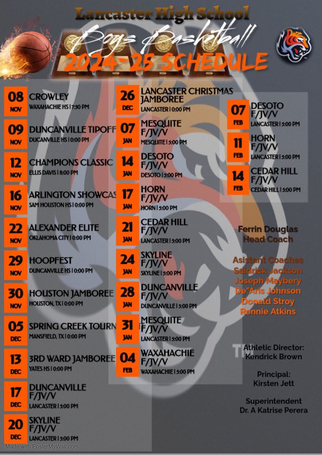 2024-25 Schedule!