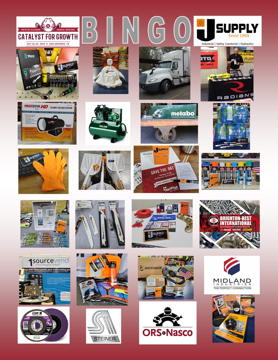 JSupply3's tweet image. #CatalystForGrowth #NetPlusAlliance #SanAntonio 
#industrial #safety #janitorial #hydraulics
☎️ 🖱️  
Alabama 256.236.5160 
Georgia 706.235.3321 
jsupply.com