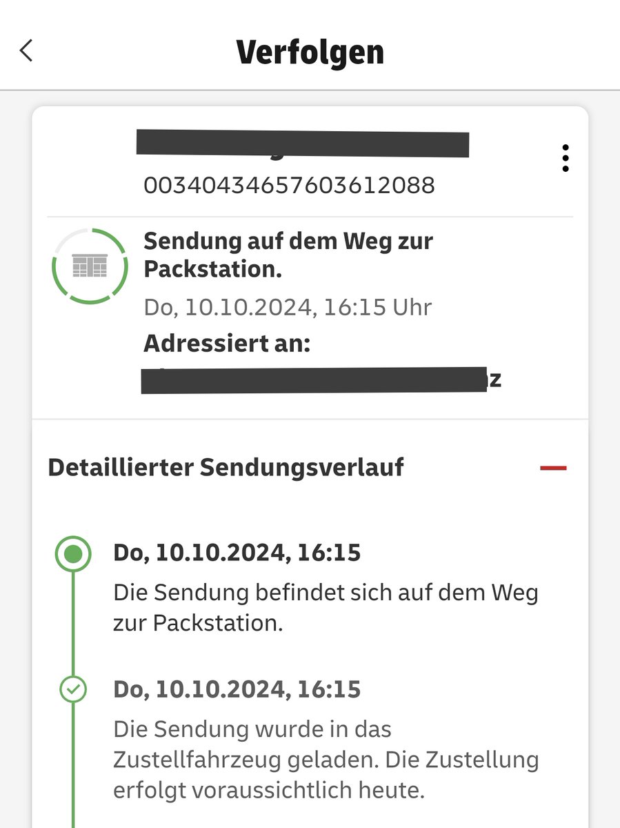 totti_karotti's tweet photo. @DHLPaket mein Paket befindet sich seit über 24 Stunden "im Zustellfahrzeug" und ist "auf dem Weg in die Packstation". Gibt es irgendwie ne Möglichkeit rauszufinden warum es nie angekommen ist und wie es weiter geht? https://t.co/XXAe2QqEXm